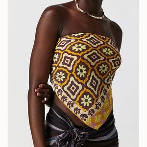 Free People One Raya Bandana Top size M NWT